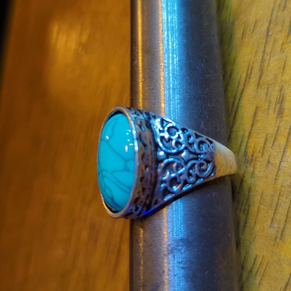 Turquoise Ring Size 10 Men's - Picture 2 of 4